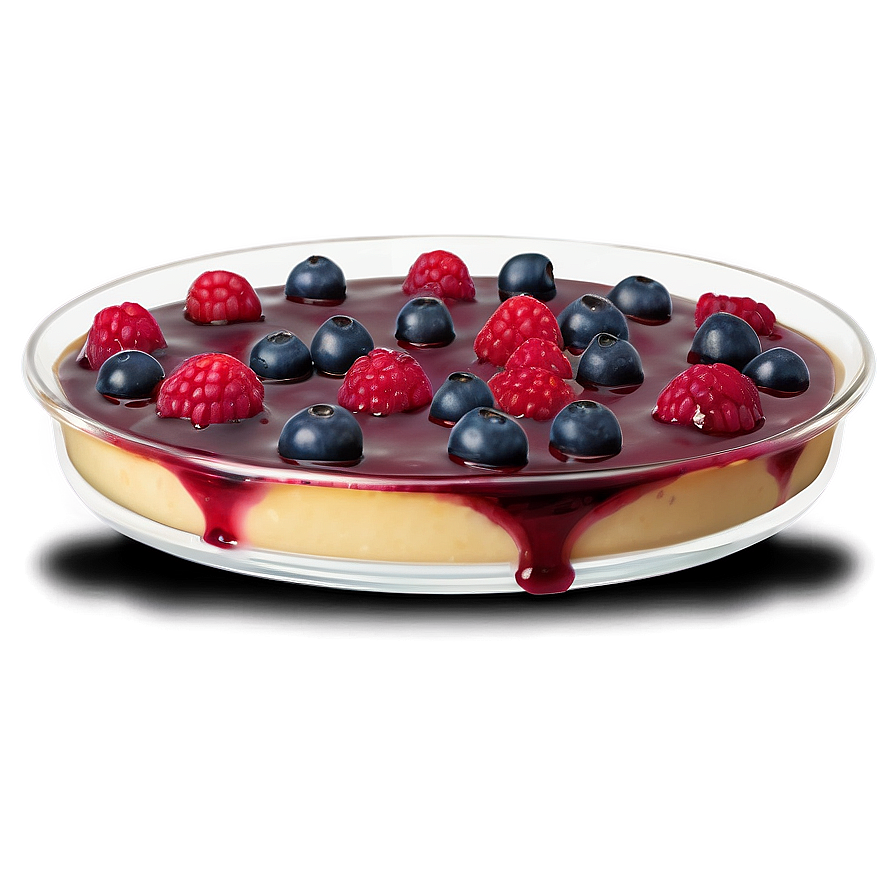 Berry-topped Flan Dessert Png 06132024