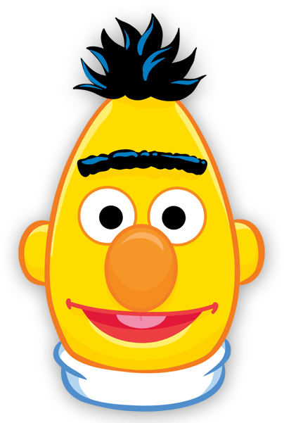Bert Portrait Sesame Street Character