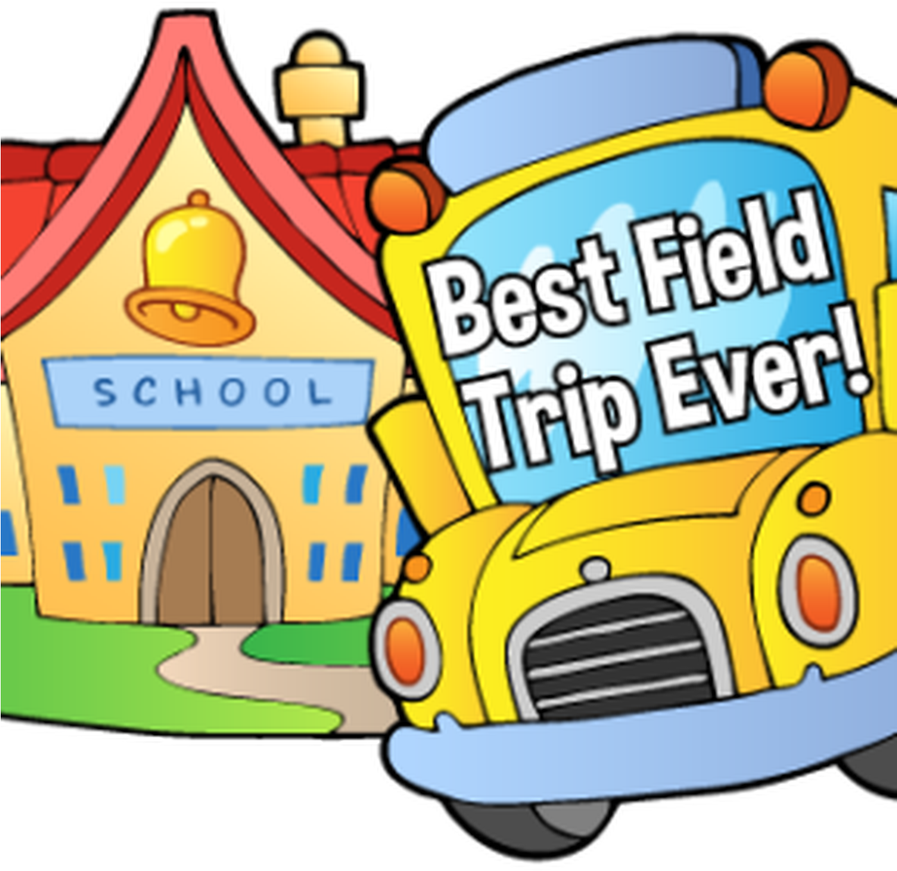 Best Field Trip Ever School Bus Cartoon