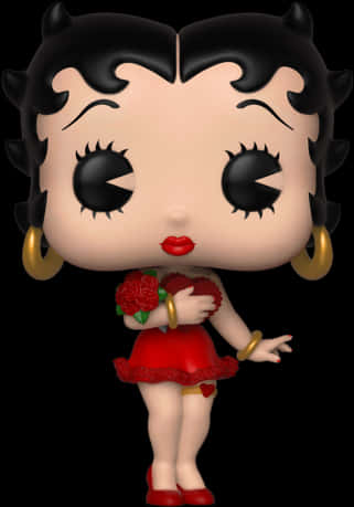 Betty Boop Figurine With Flowers