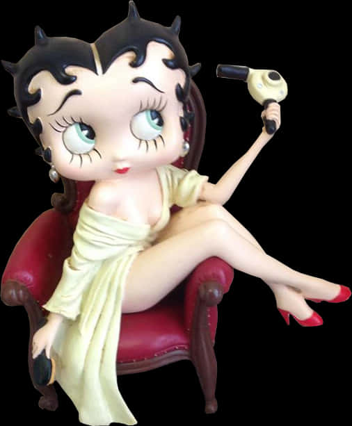 Betty Boop Figurinewith Phone