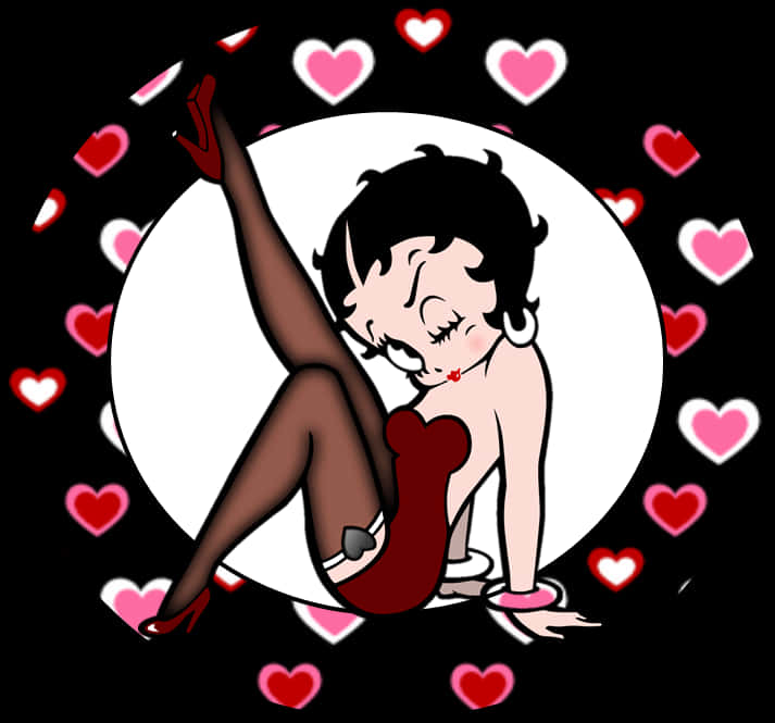 Betty Boop Heart Backdrop