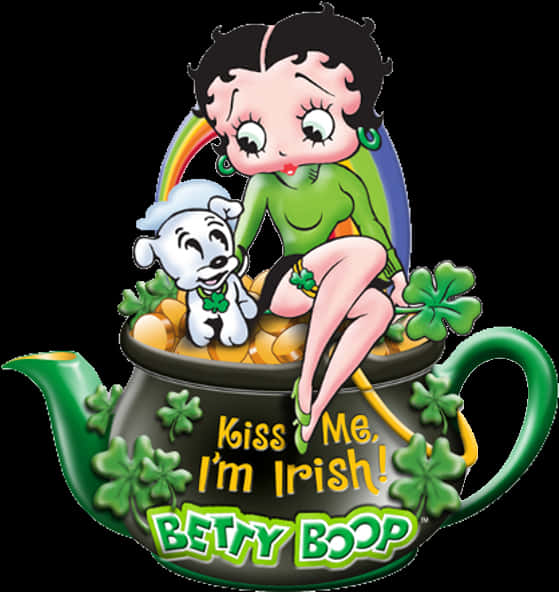 Betty Boop Irish Teapot Celebration