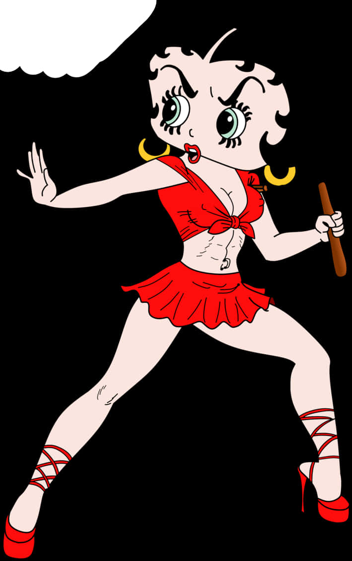 Betty Boop Red Dress Classic Pose