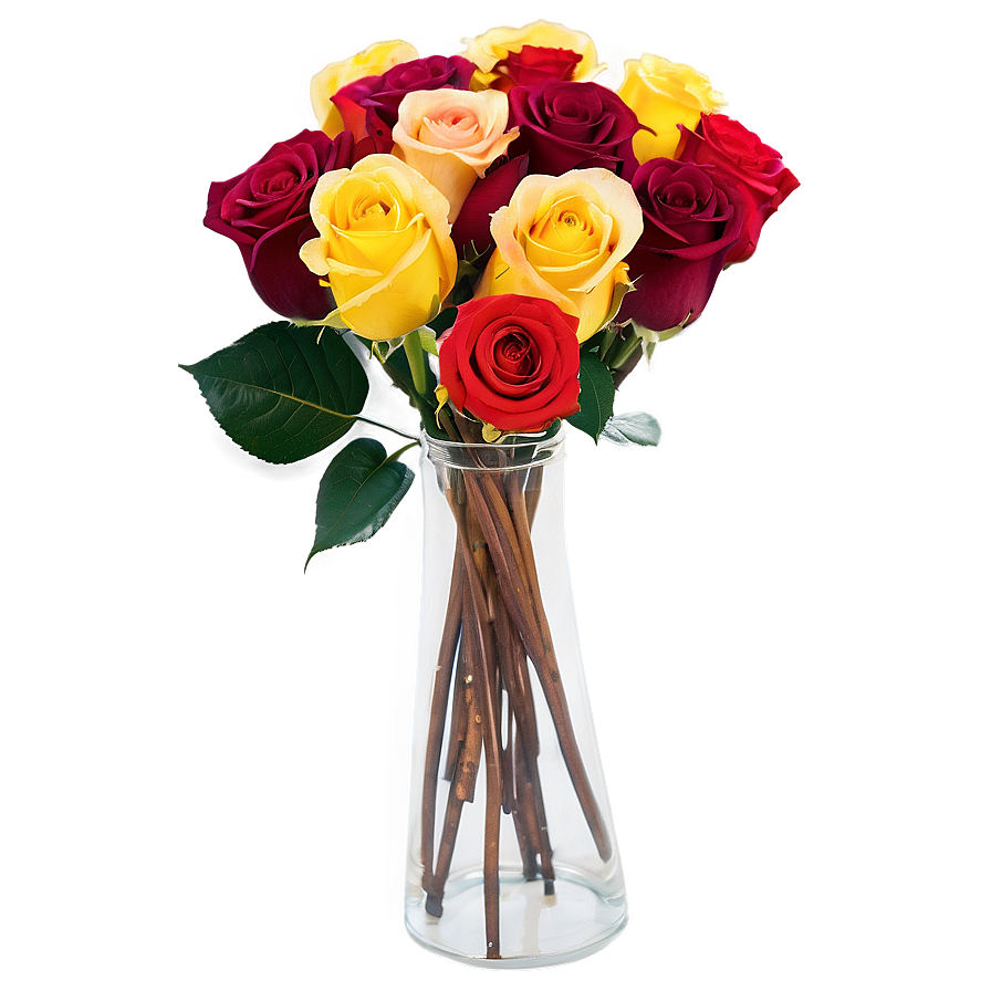 Bi-color Roses Bouquet Png 06212024