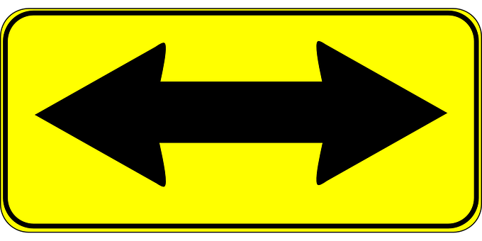 Bi Directional Arrow Sign
