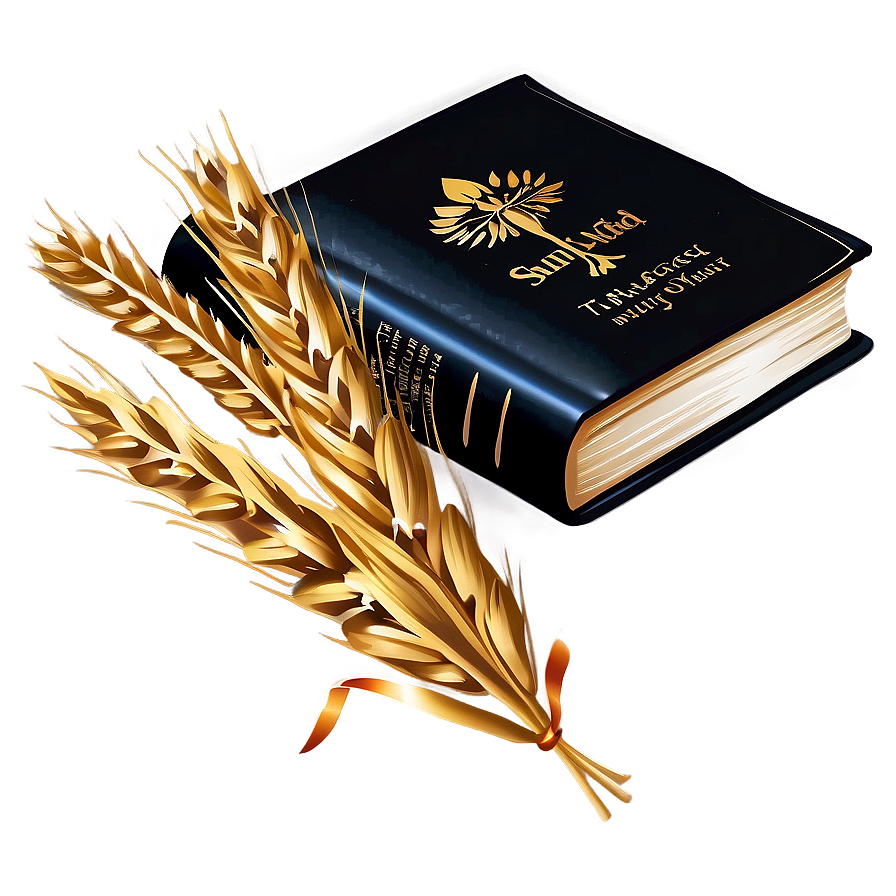 Bible And Wheat Sheaf Png 5