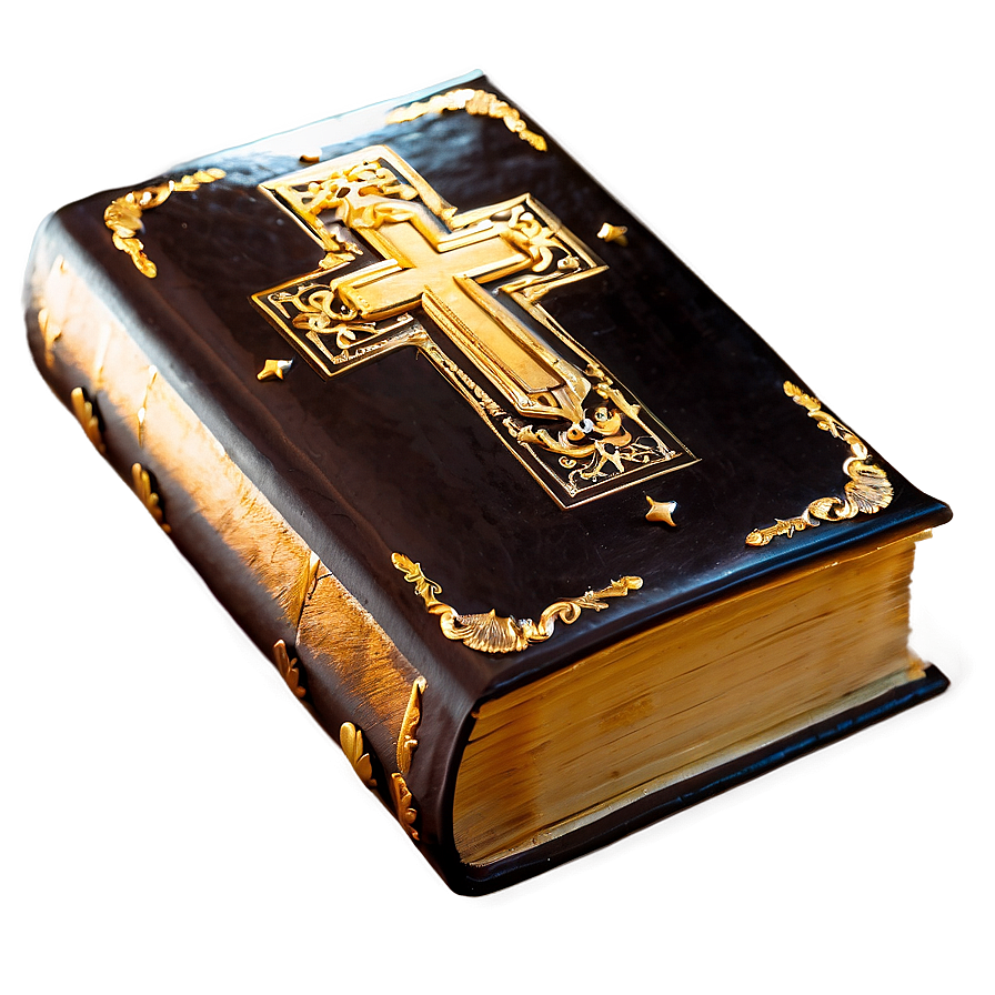 Bible With Golden Cross Png 22