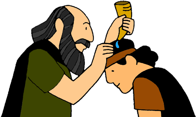 Biblical Anointing Ceremony Clipart