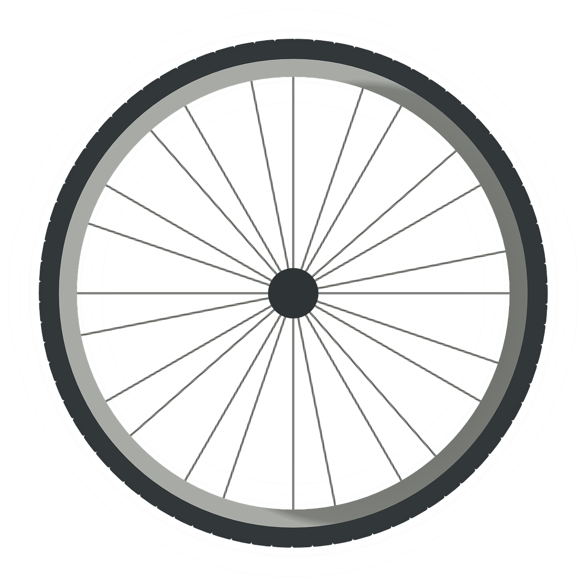 Bicycle Wheel Isolated Graphic