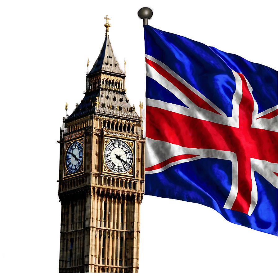 Big Ben And Uk Flag Png Oyu93