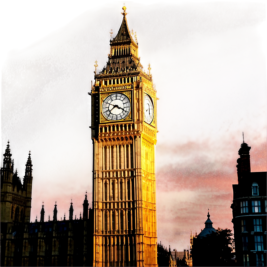 Big Ben At Sunset Png 24