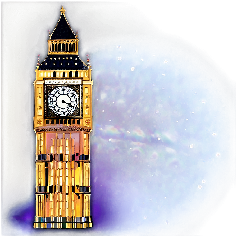 Big Ben Christmas Lights Png 6