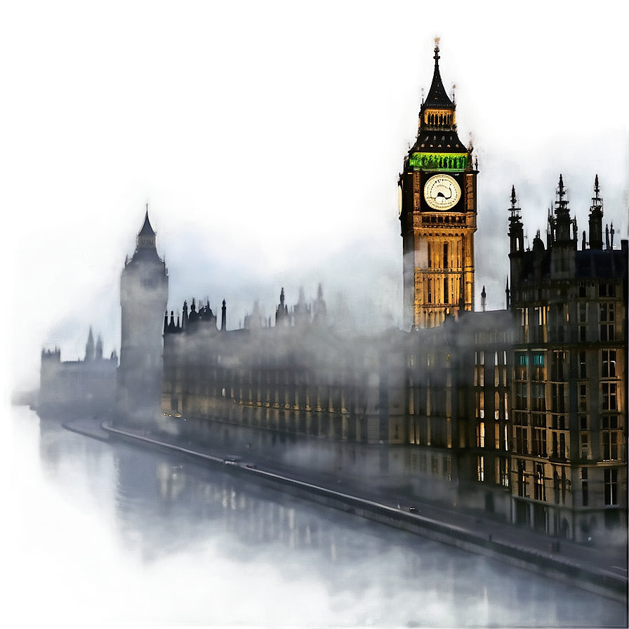 Big Ben In Fog Png Bdf5