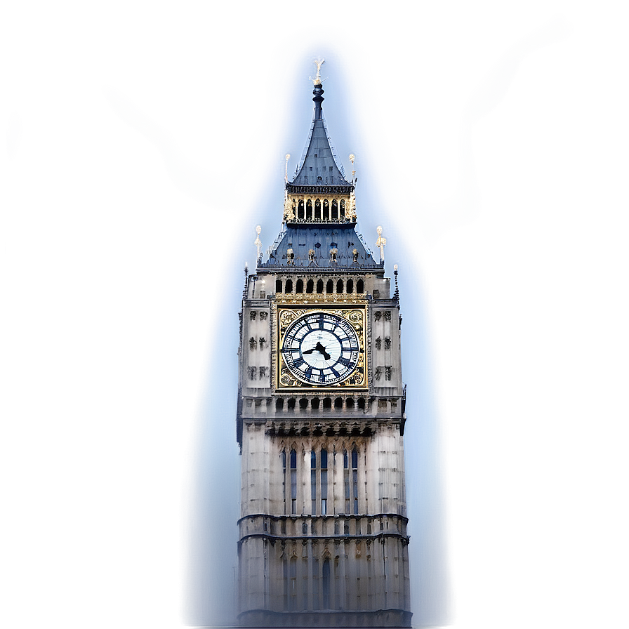 Big Ben In Fog Png Xbh