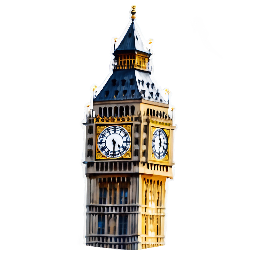 Big Ben In Watercolor Png Ghe