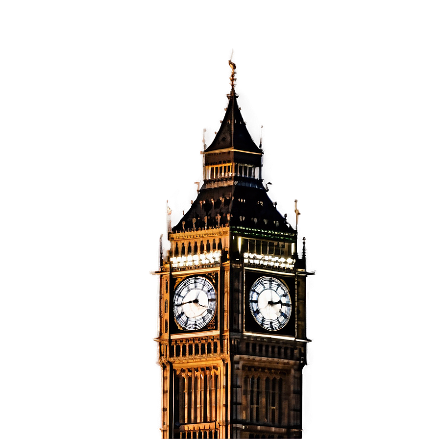 Big Ben Lit Up At Night Png Mus46