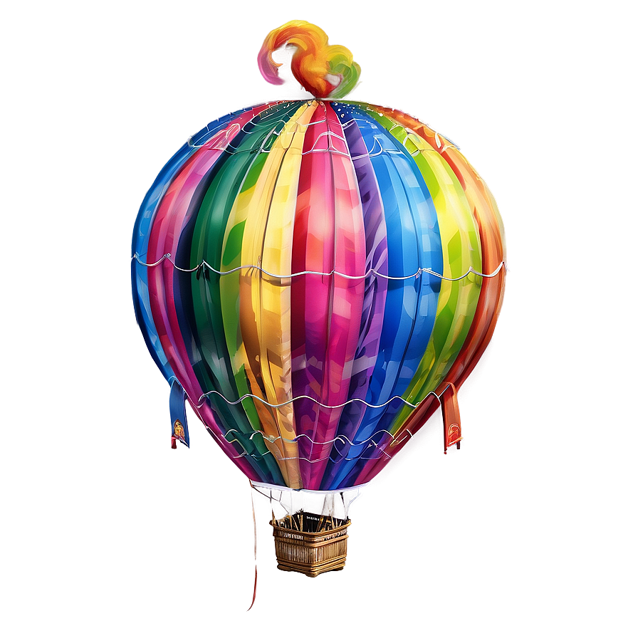 Big Colorful Hot Air Balloon Png 86