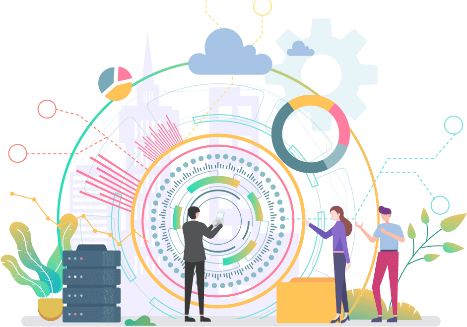 Big Data Analysis Concept Illustration