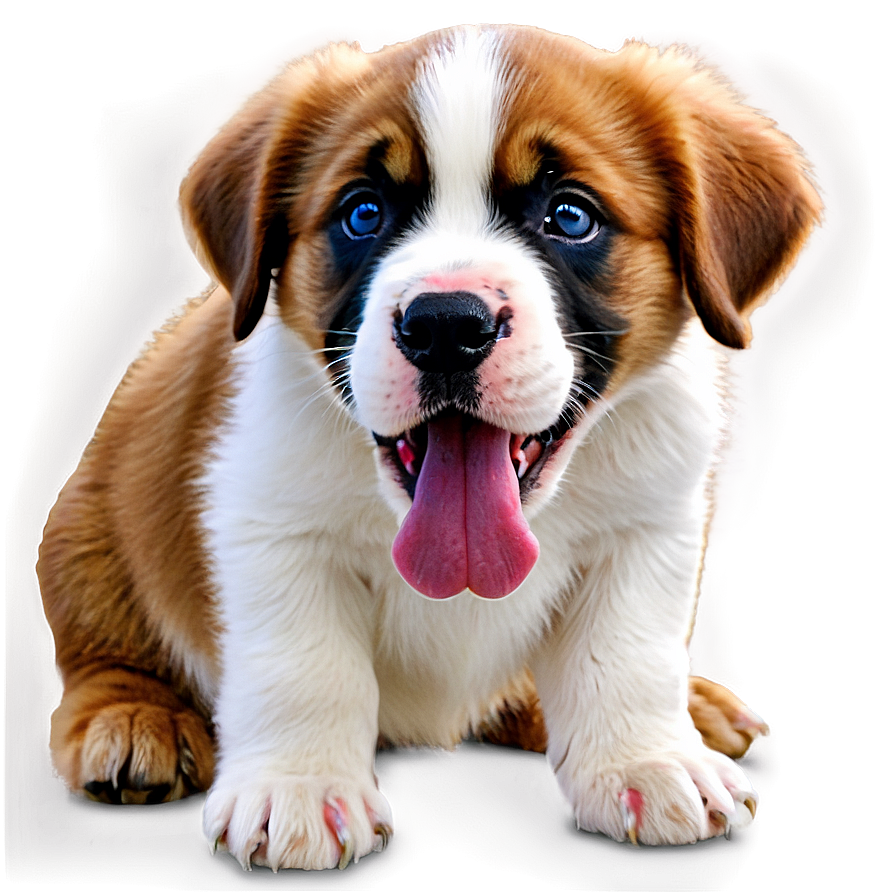 Big Eyed Saint Bernard Puppy Png Elh