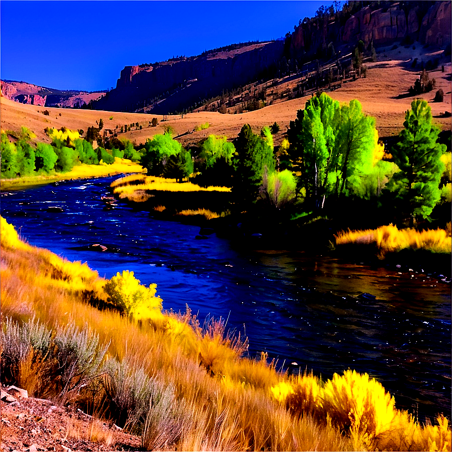 Big Horn River Fly Fishing Wyoming Png Wiu