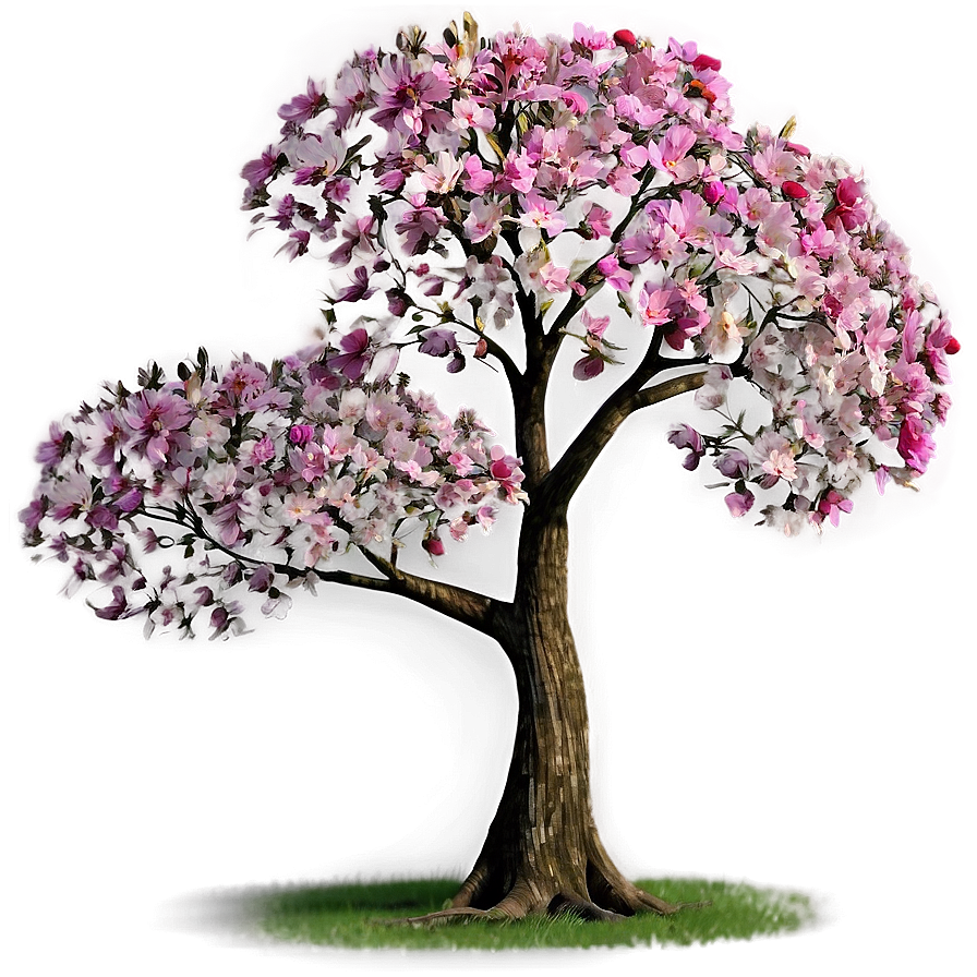 Big Tree With Colorful Flowers Png 52