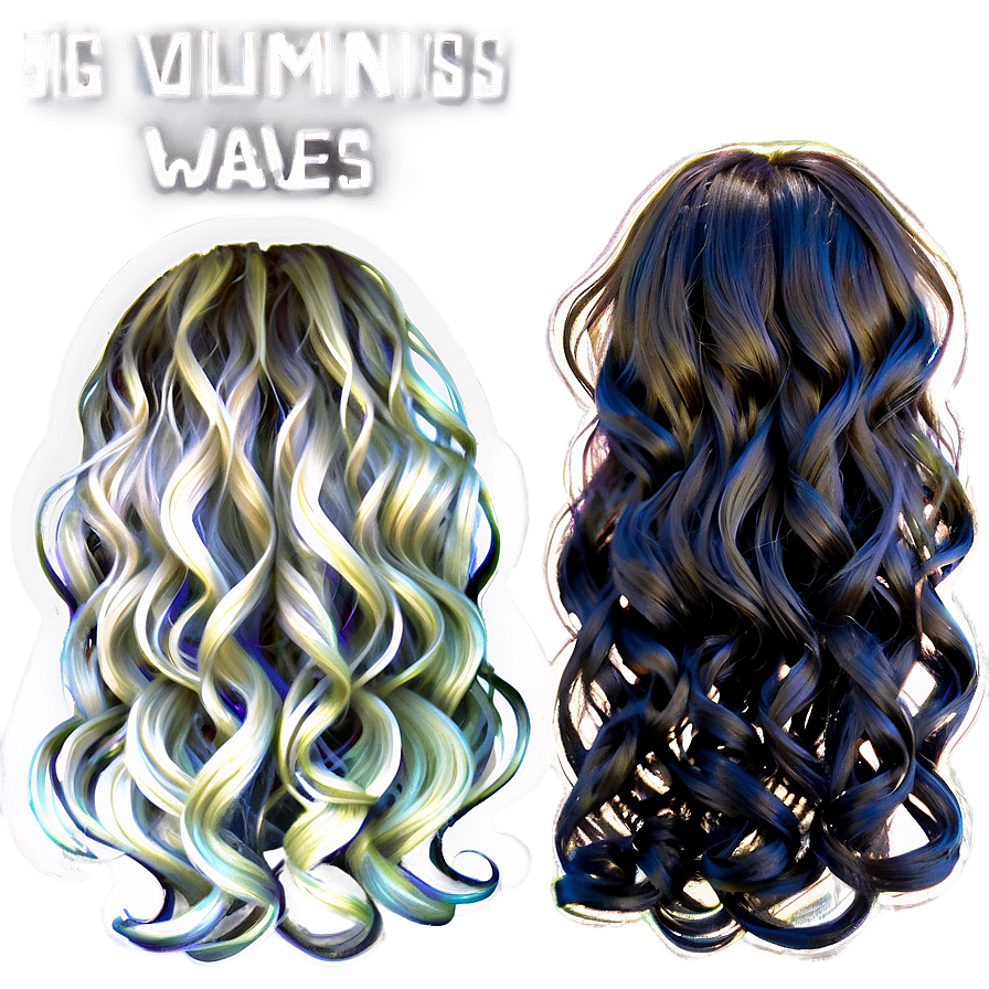 Big Voluminous Hair Waves Png 26