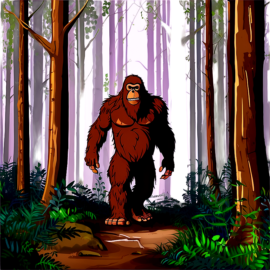 Bigfoot In Forest Background Png 39