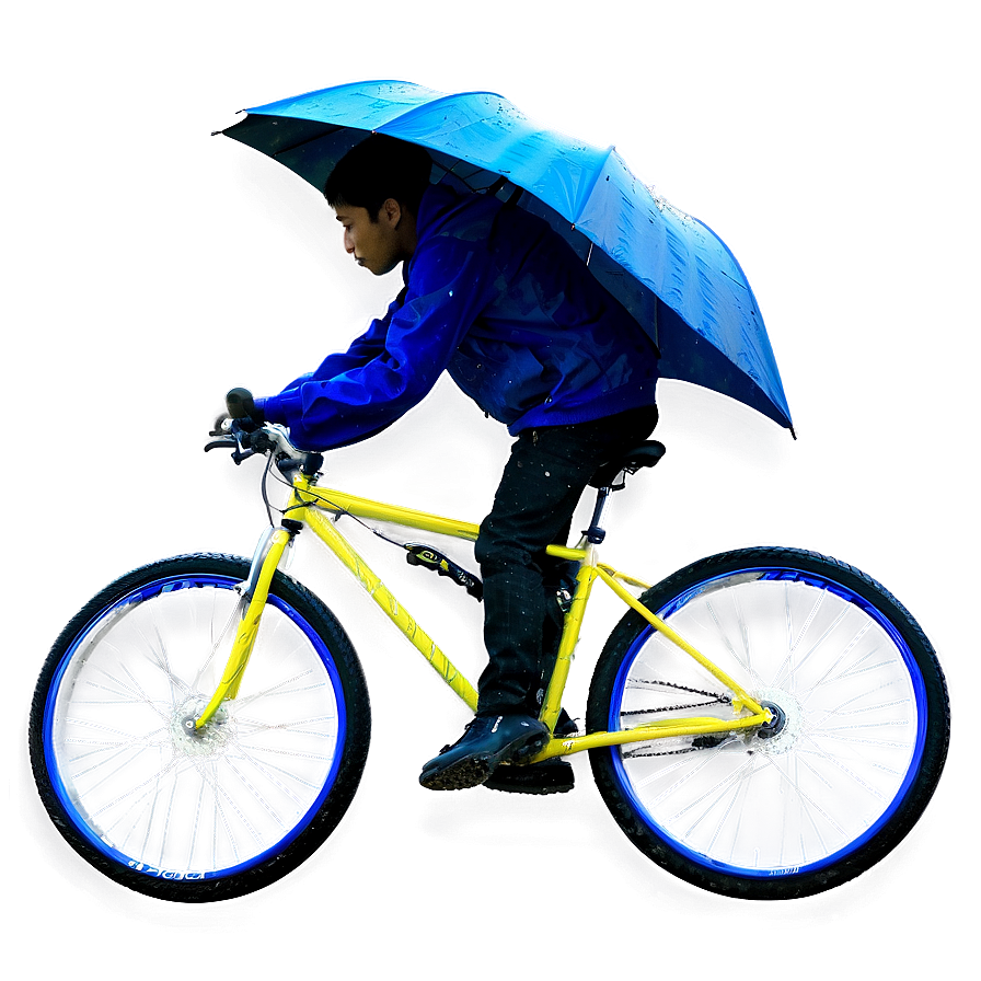 Biking In The Rain Png 31