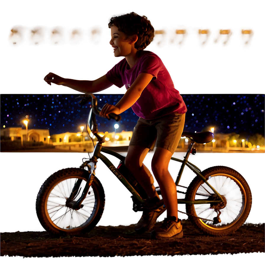 Biking Under The Stars Png 24