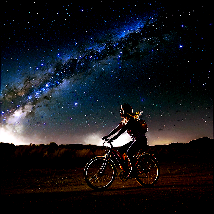 Biking Under The Stars Png 35