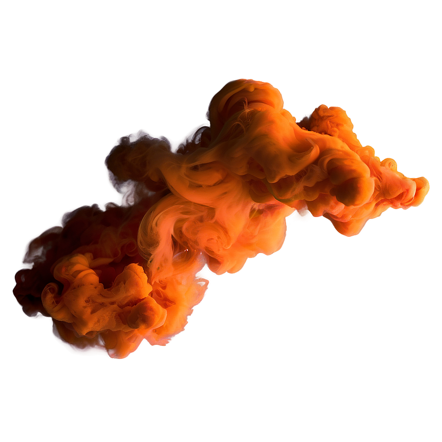 Billowing Orange Smoke Png 76