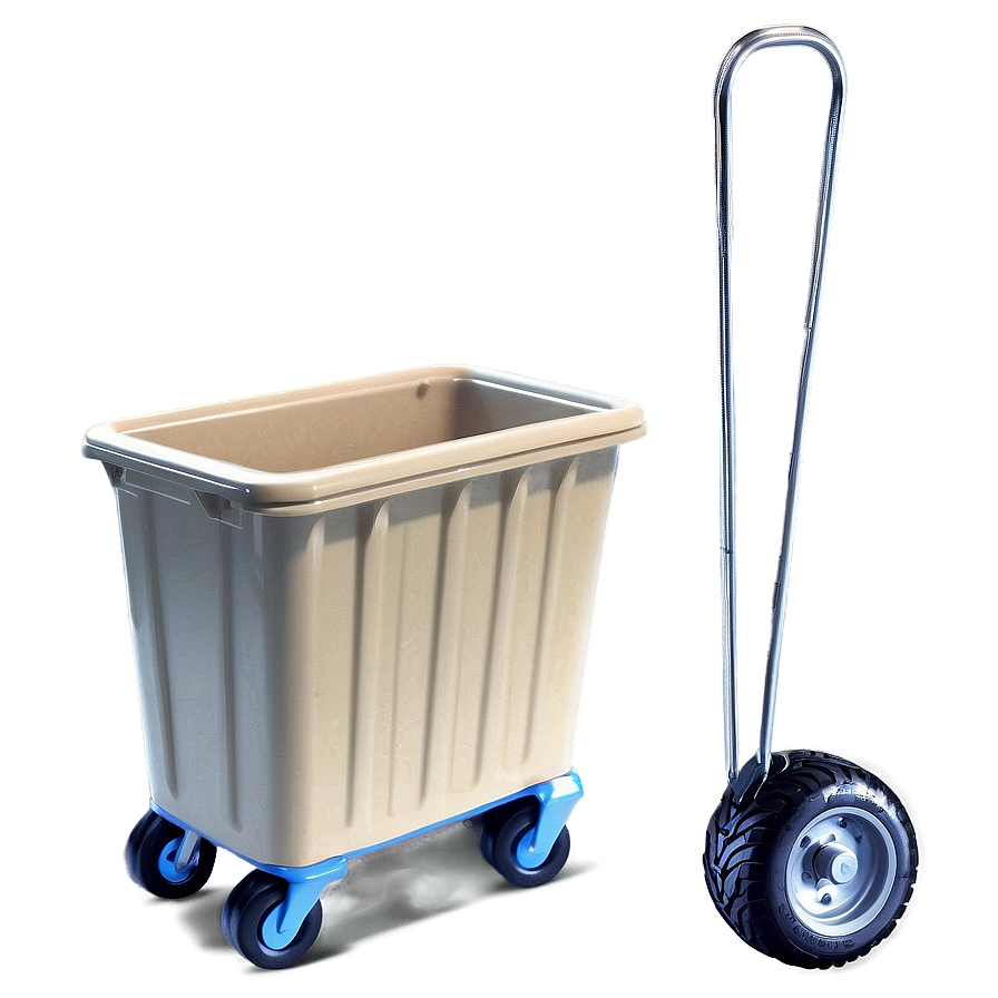 Bin With Wheels Beige Png Hif