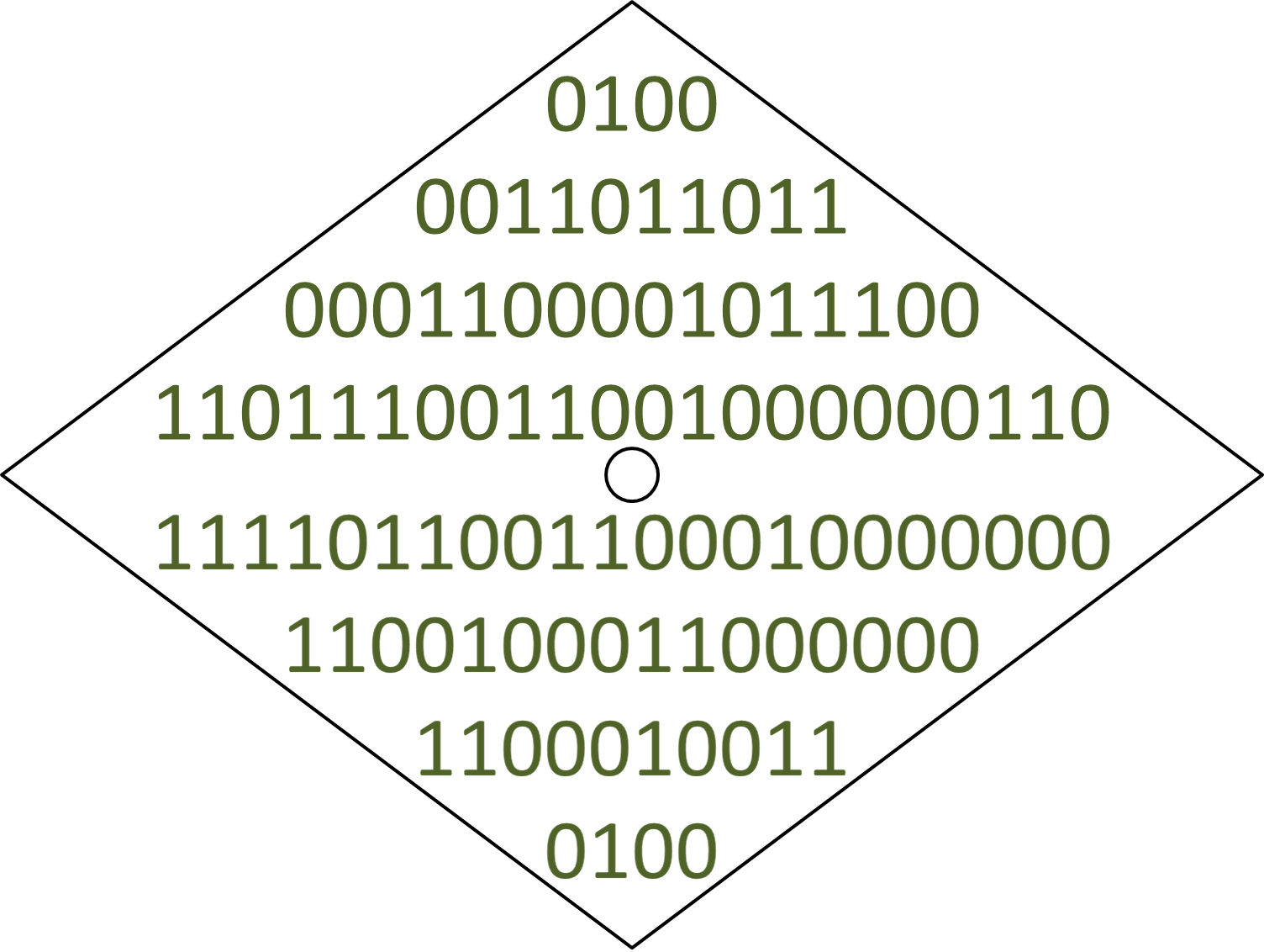 Binary Code Diamond Graphic