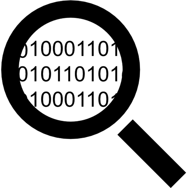 Binary Code Magnifying Glass