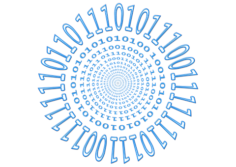 Binary Code Spiral Illusion