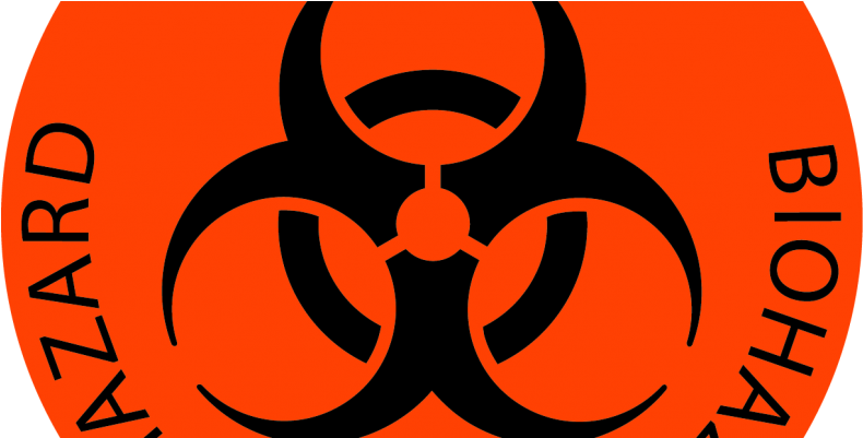 Biohazard Symbol Orange Background