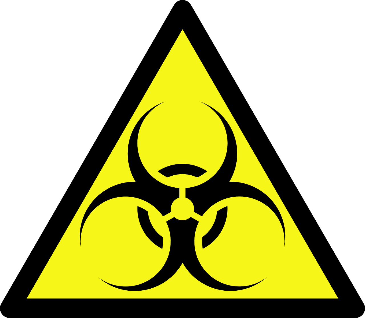 Biohazard Symbol Triangular Sign