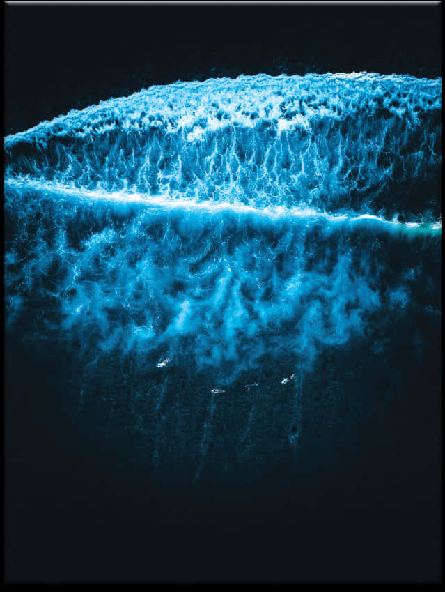Bioluminescent Wave Under Starlight