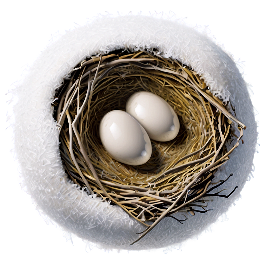 Bird Nest In Snow Png 06212024