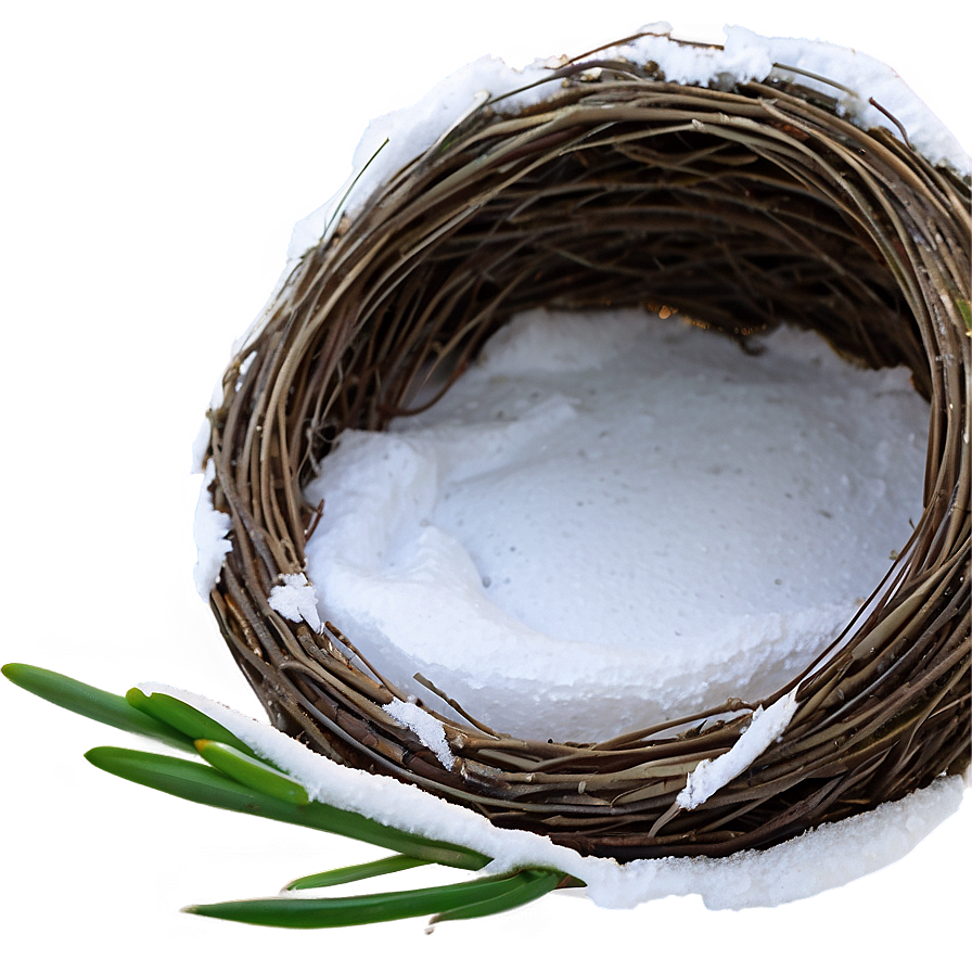 Bird Nest In Snow Png 06212024