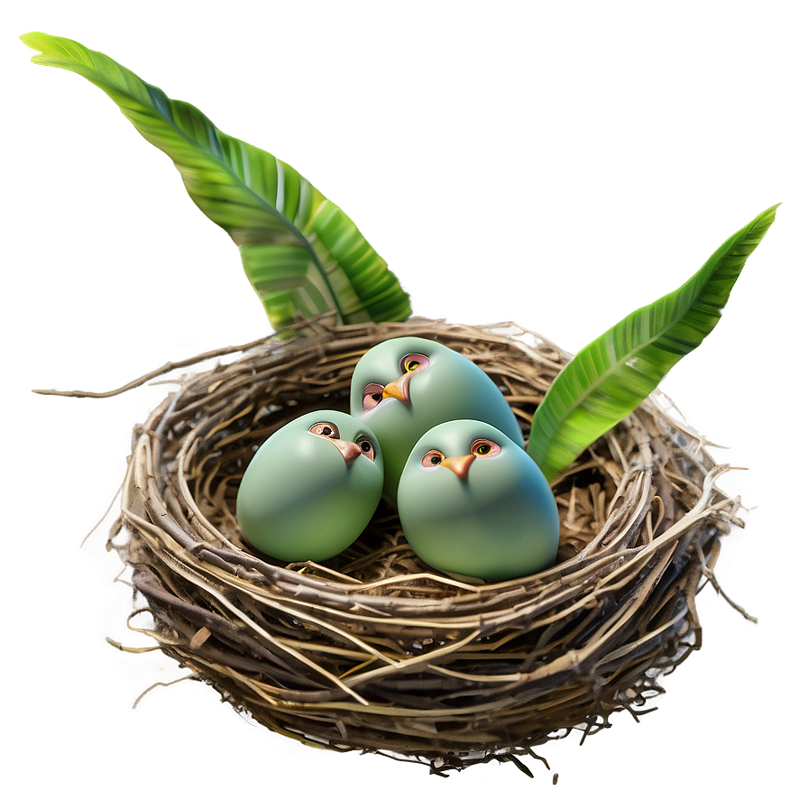 Bird Nest With Baby Bird Png Enp