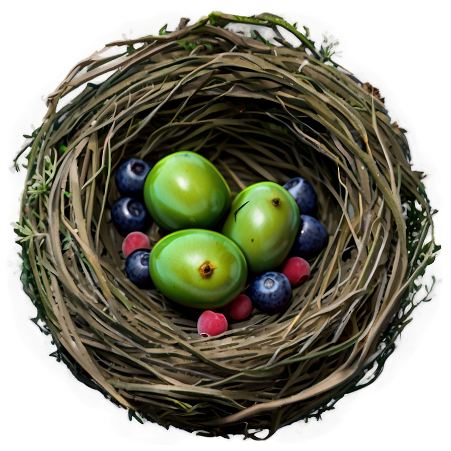 Bird Nest With Berries Png 45