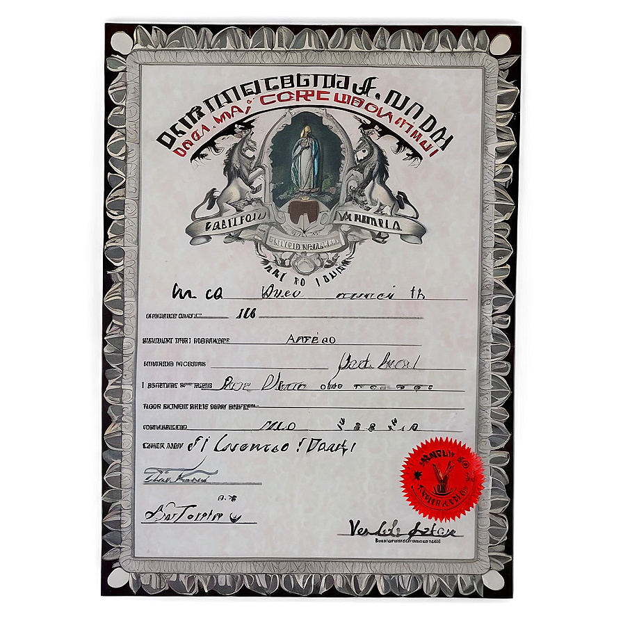 Birth Certificate Document Png 45