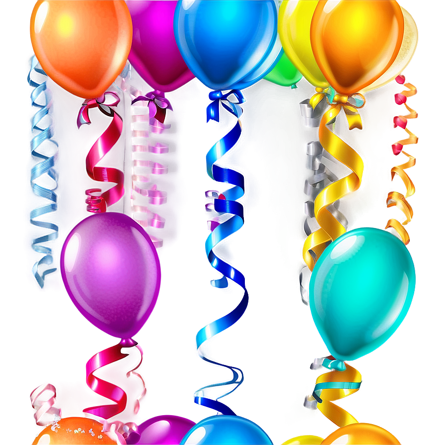 Birthday Balloon With Ribbon Png Wrj47