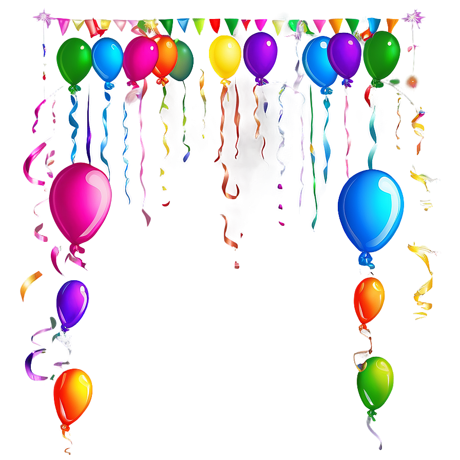 Birthday Balloons Border Png 23