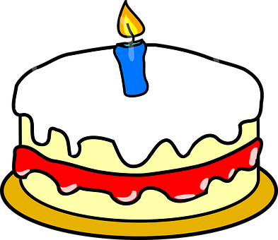 Birthday Cake Cartoon Graphic