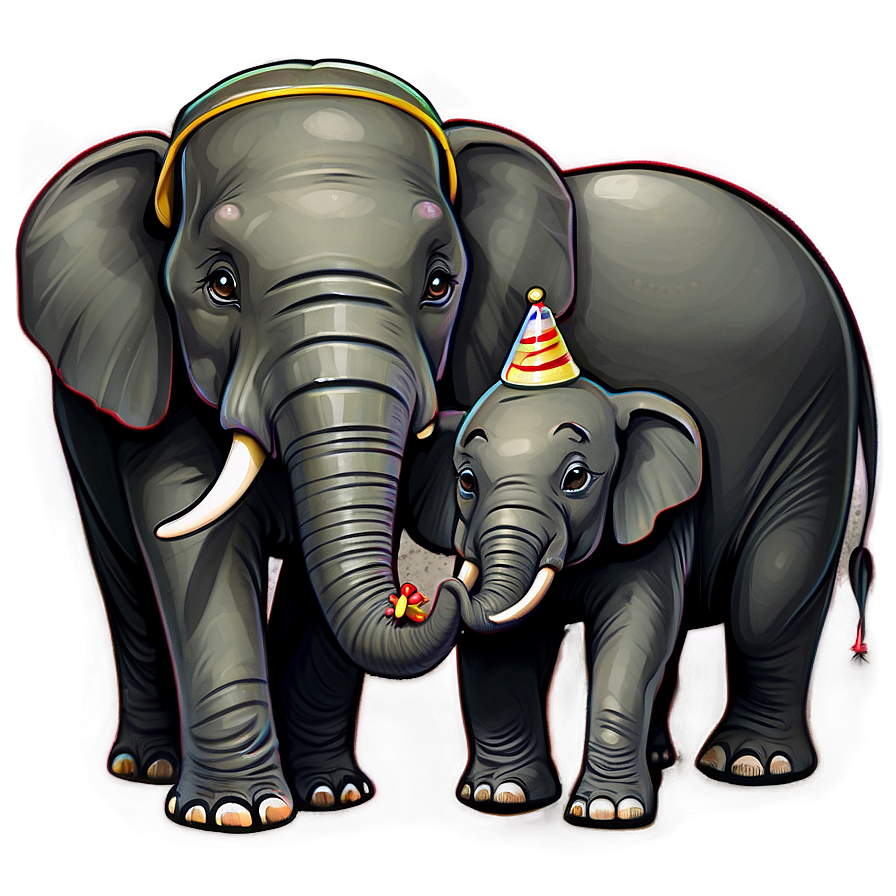 Birthday Party Elephant Cartoon Png 47