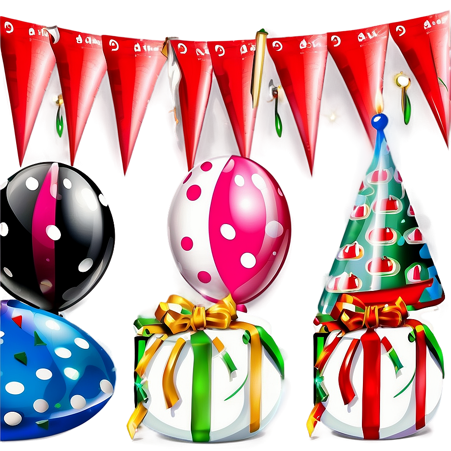 Birthday Party Triangle Banner Png 06272024