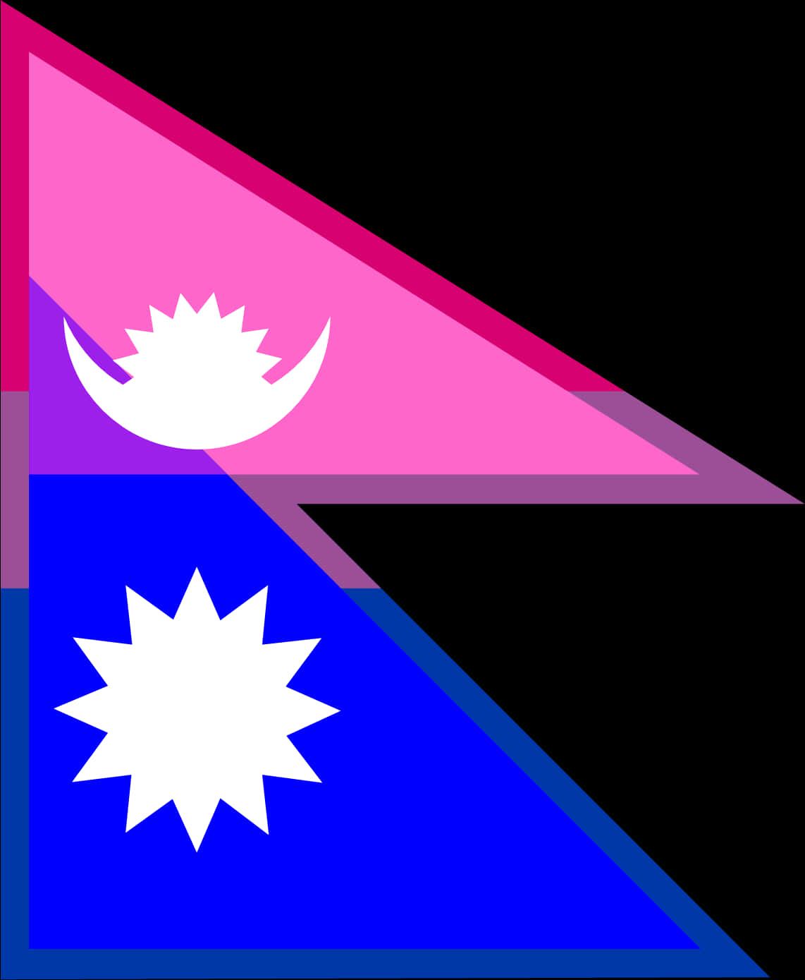 Bisexual Flag Abstract Art